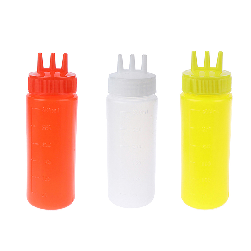 Sauce Squeeze Bottle - Botella exprimible de 3 agujeros para