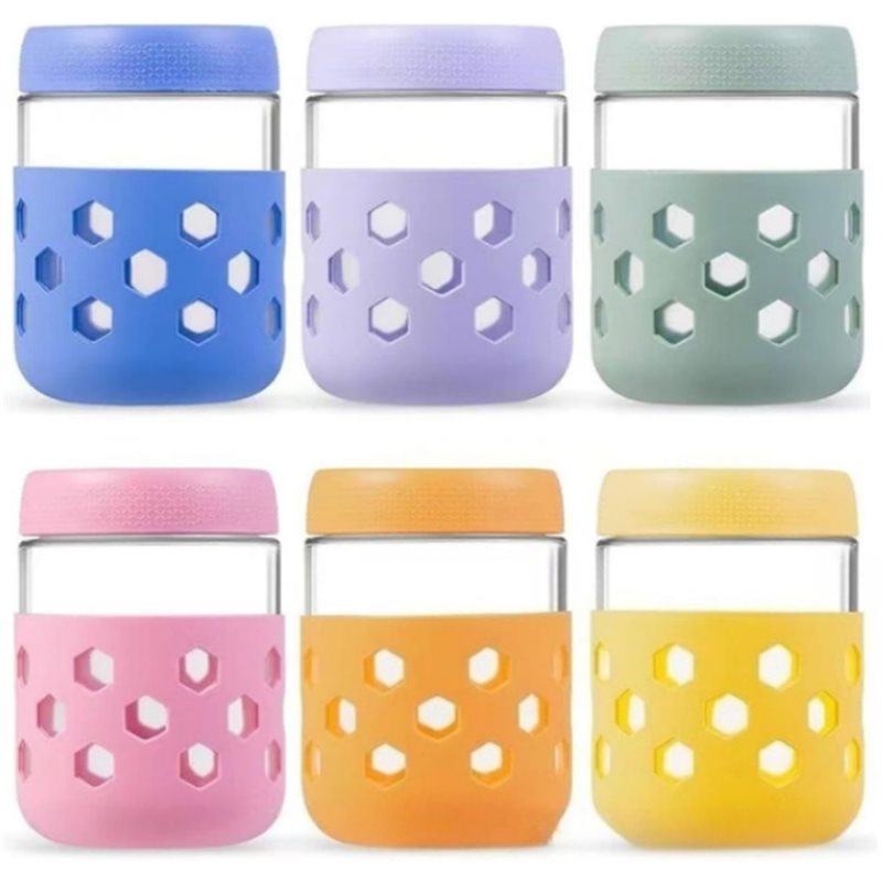 Meal Prep Jars With Lids - Frascos de vidrio suave con tapas