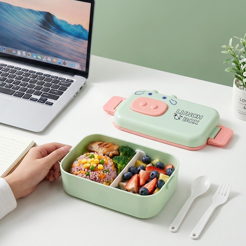 Meal Prep Meal Ideas - Lonchera Kawaii de Plástico para Niños,