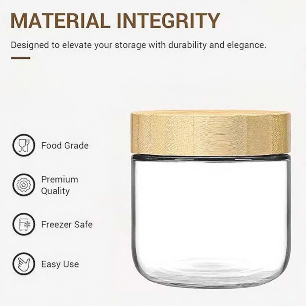 Meal Prep Jars With Lids - Frascos de Vidrio Herméticos para Almacenamiento