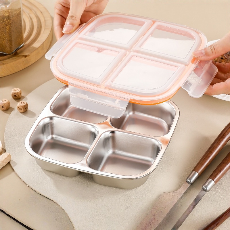 Meal Prep Meal Ideas - Lonchera de Acero Inoxidable 304, Lonchera