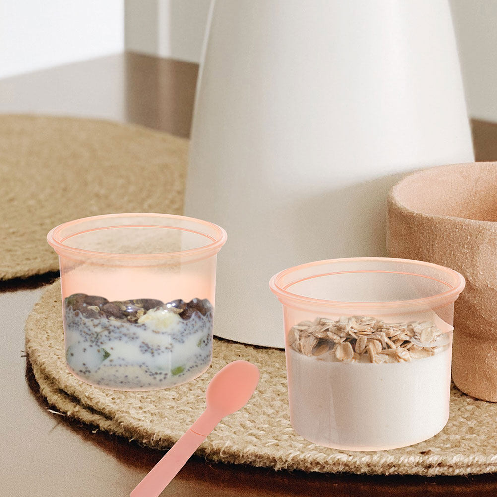 Meal Prep Jars With Lids - Juego de 2 Recipientes para Avena