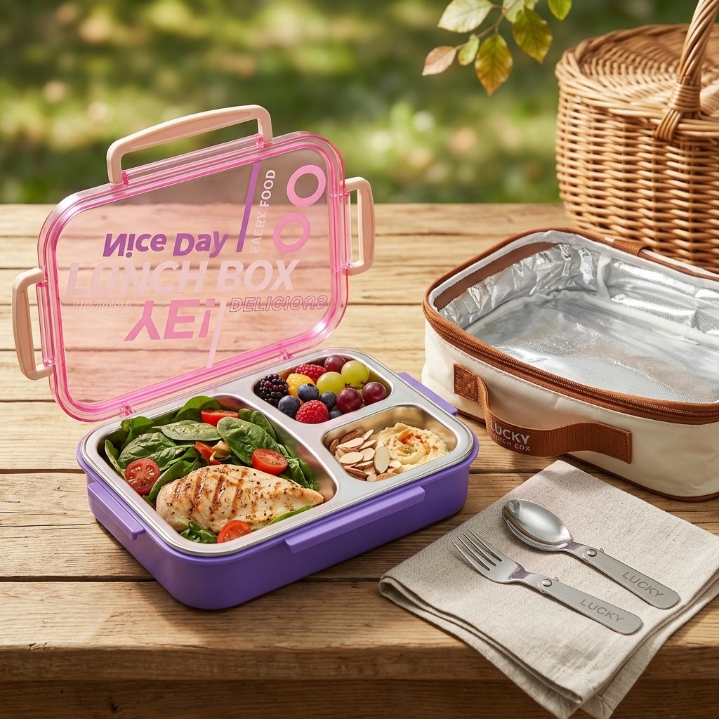 Meal Prep Meal Ideas - Lonchera de Acero Inoxidable 304 Apta