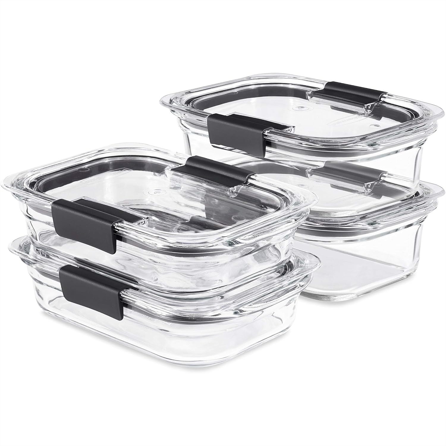 Meal Prep Oven Safe Containers - Juego de 4 Recipientes de Vidrio