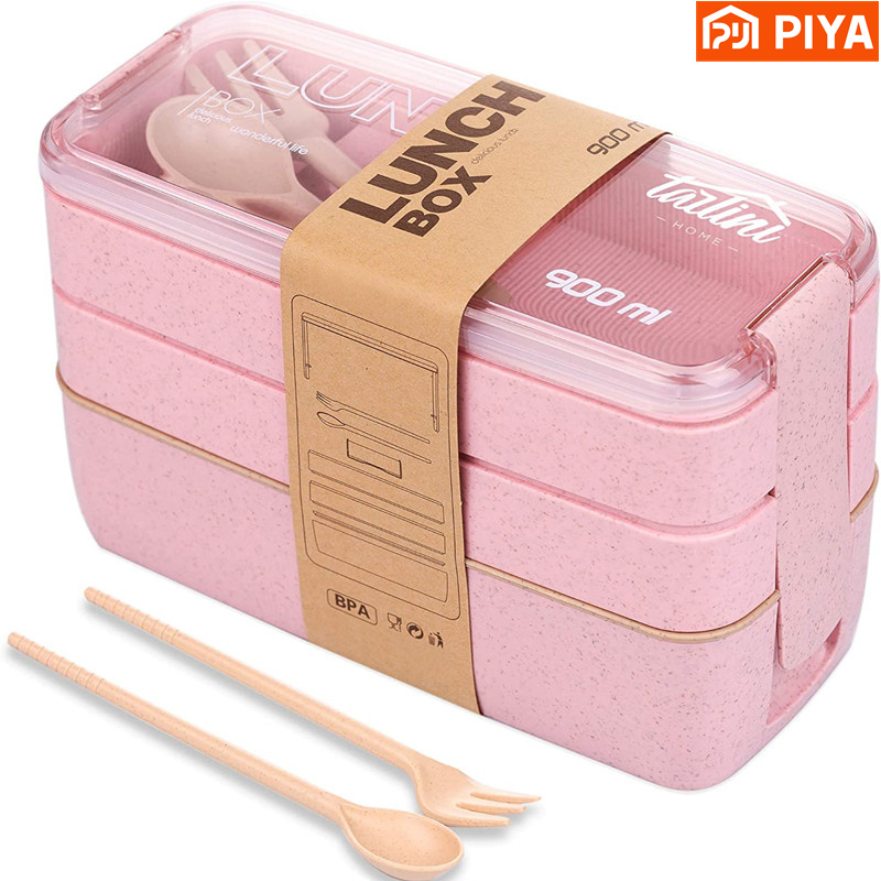 Meal Prep Kits - Caja Bento de paja de trigo