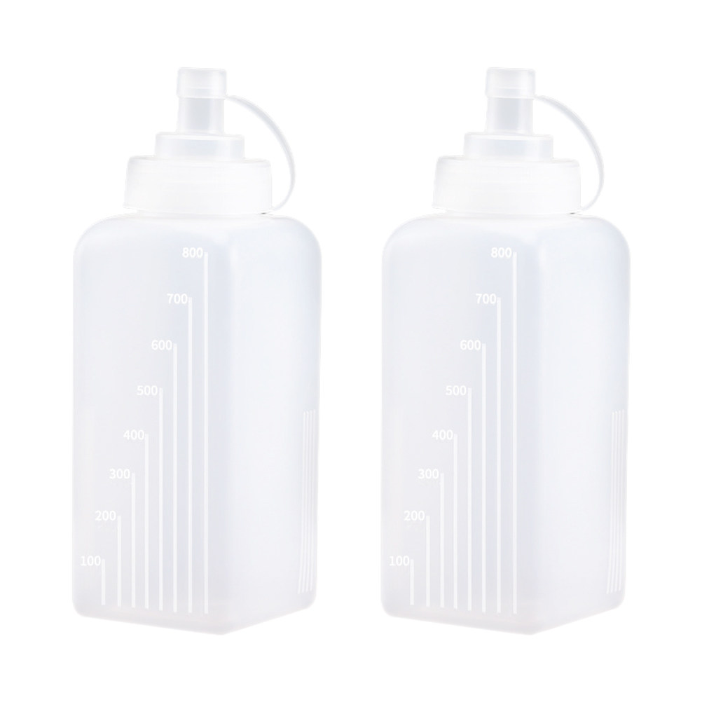 Sauce Squeeze Bottle - 2 Botellas de Plástico con Boquilla