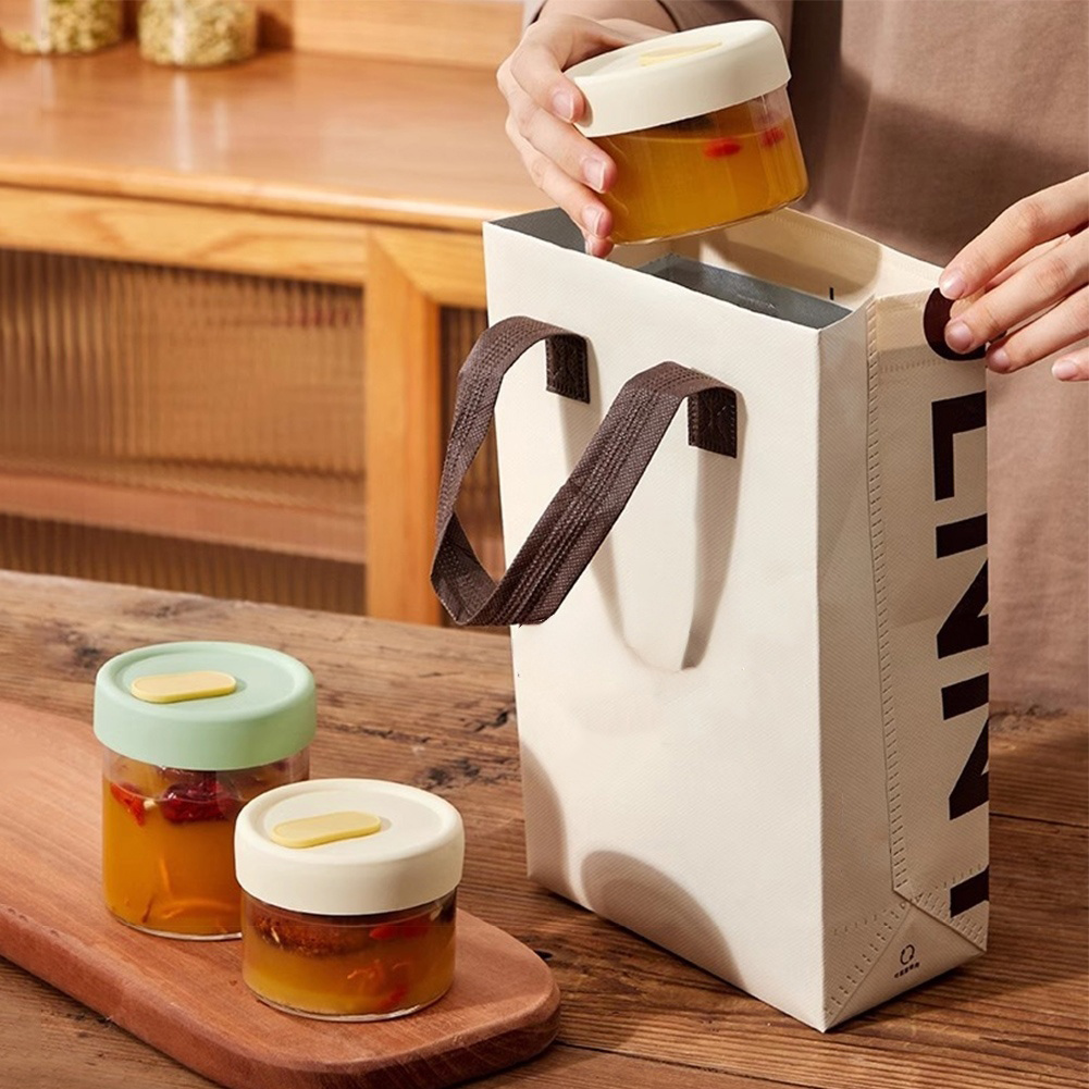 Meal Prep Oven Safe Containers - Frascos de Vidrio Transparente para Caldo