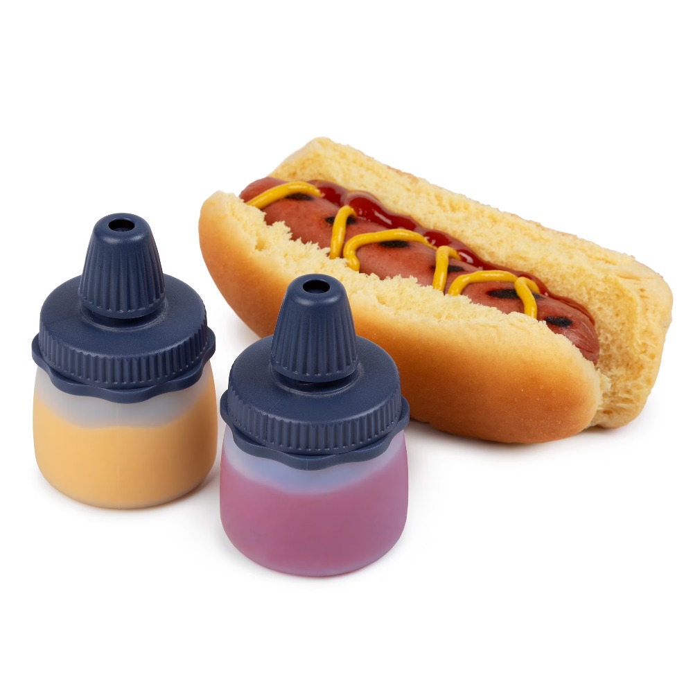 Sauce Squeeze Bottle - Botellas de Silicona Reutilizables Azules para