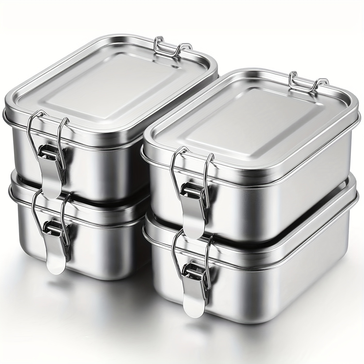Meal Prep Oven Safe Containers - Lonchera Cuadrada Aislada de Acero Inoxidable