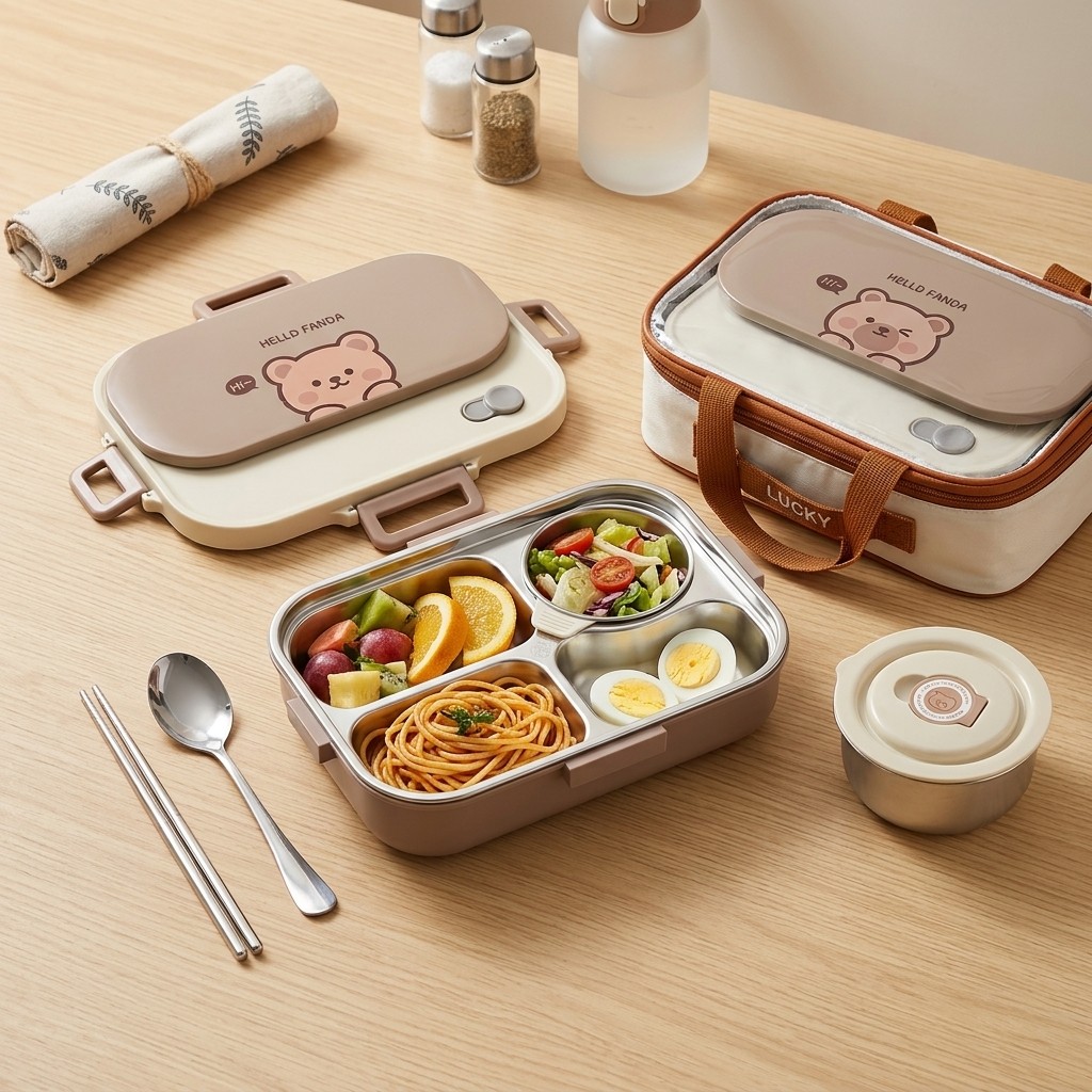 Meal Prep Meal Ideas - Lonchera Hermética de Acero Inoxidable 304