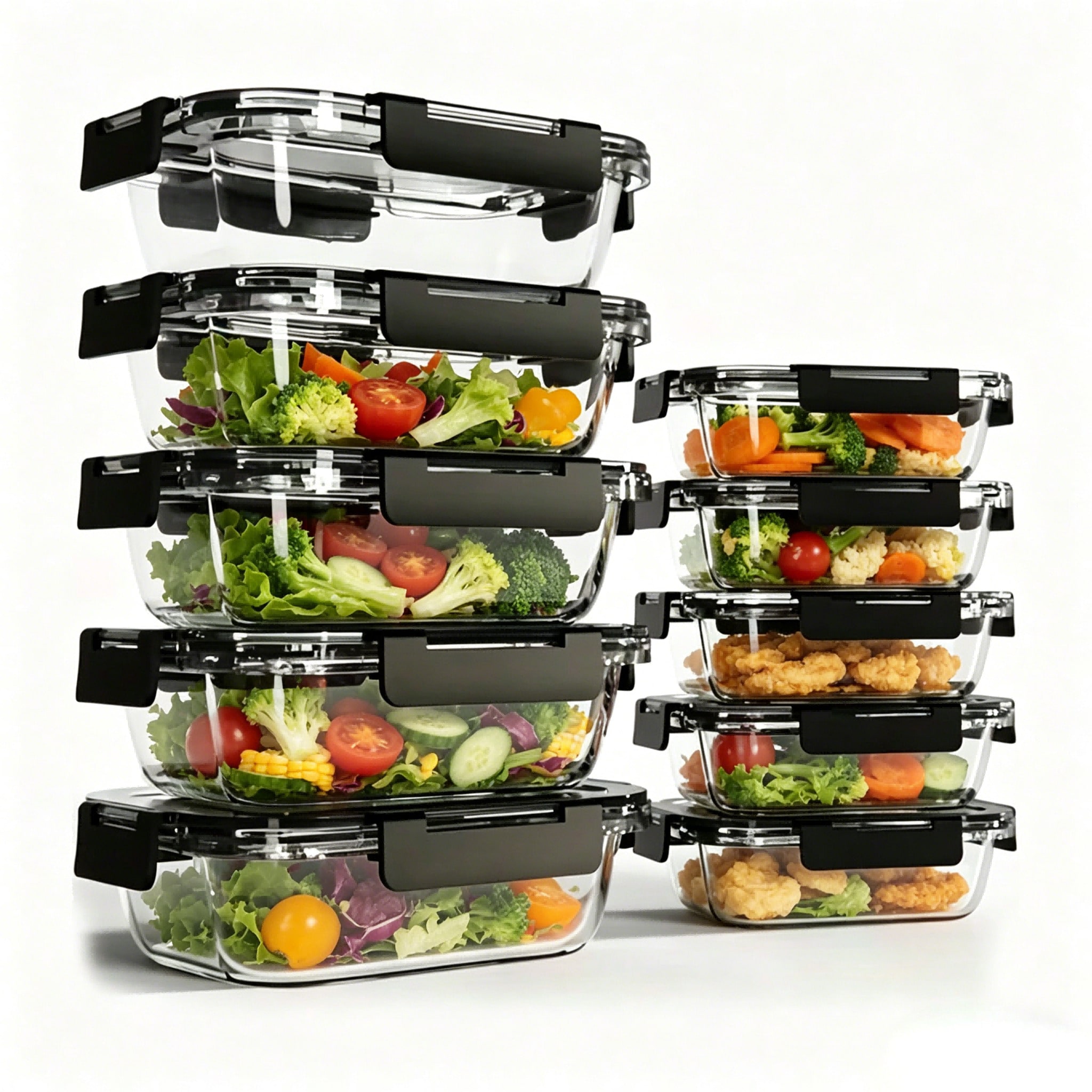 Paquete de 10 Recipientes de V - Meal Prep Oven Safe Containers reseña y precio