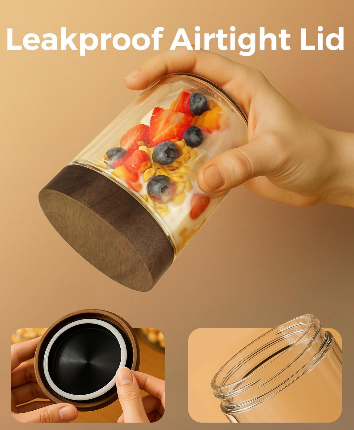 Paquete de 4 Recipientes de Vi - Meal Prep Jars With Lids reseña y precio