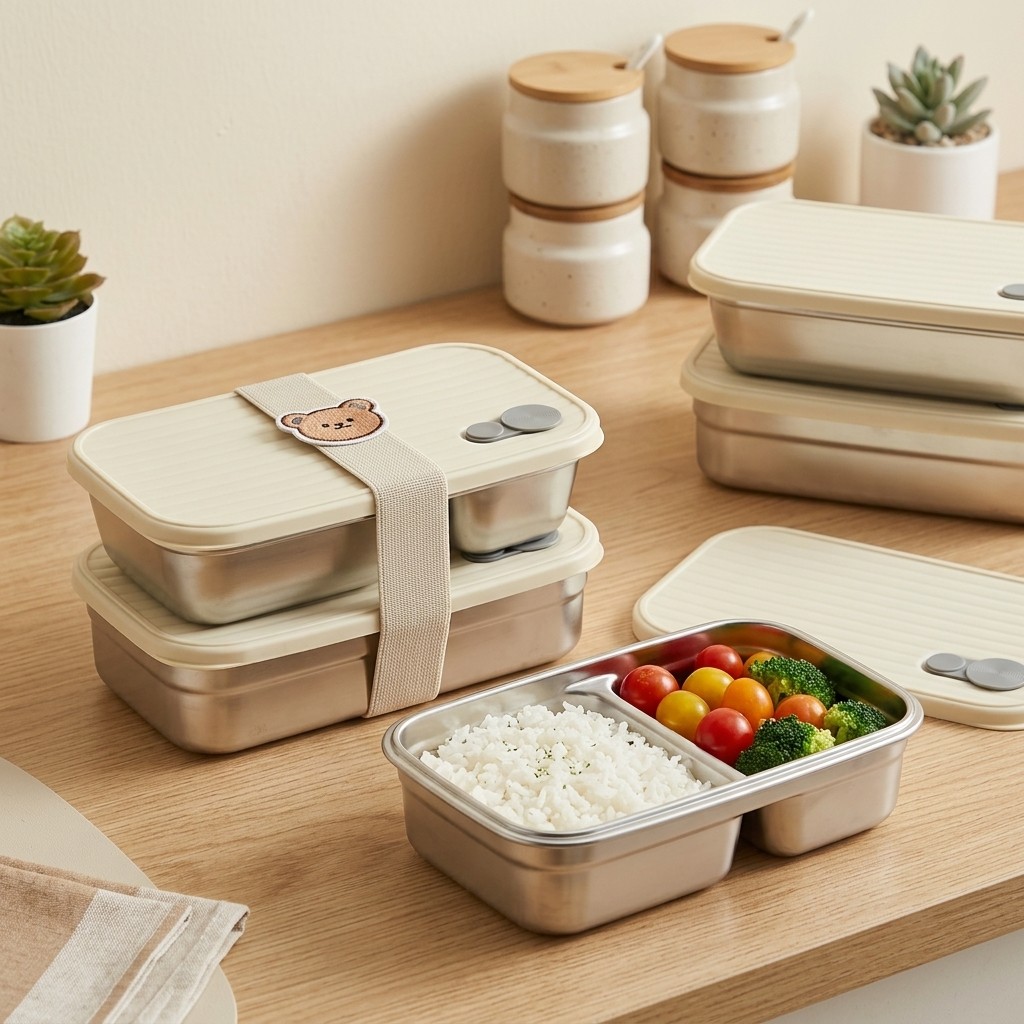 Lonchera de Acero Inoxidable,  - Meal Prep Meal Ideas reseña y precio