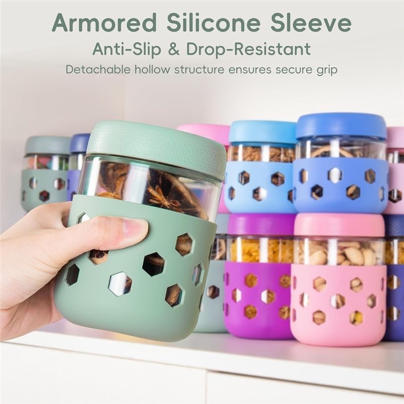 Frascos de vidrio suave con ta - Meal Prep Jars With Lids reseña y precio