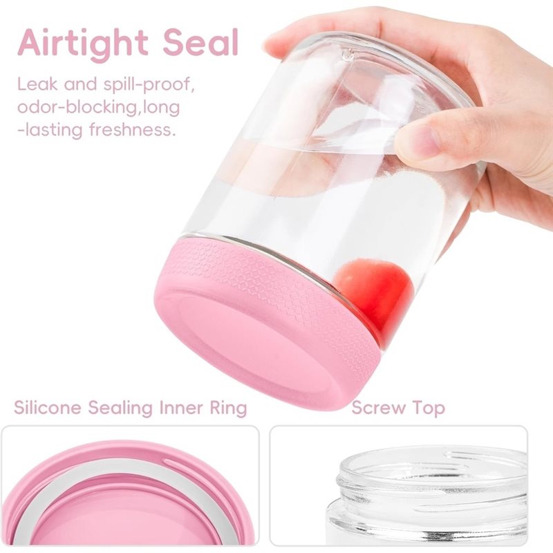 Frascos de vidrio suave con ta - Meal Prep Jars With Lids reseña y precio