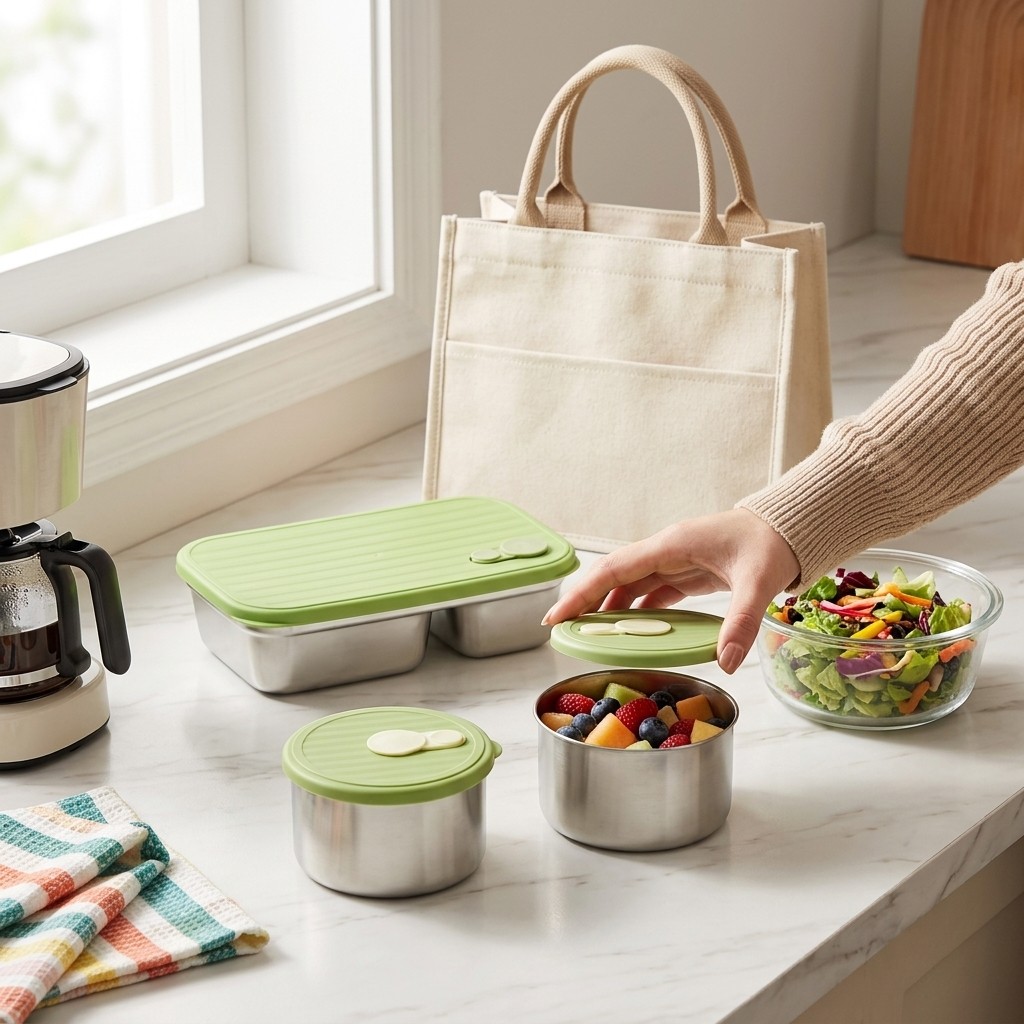 Lonchera de Acero Inoxidable 3 - Meal Prep Meal Ideas reseña y precio