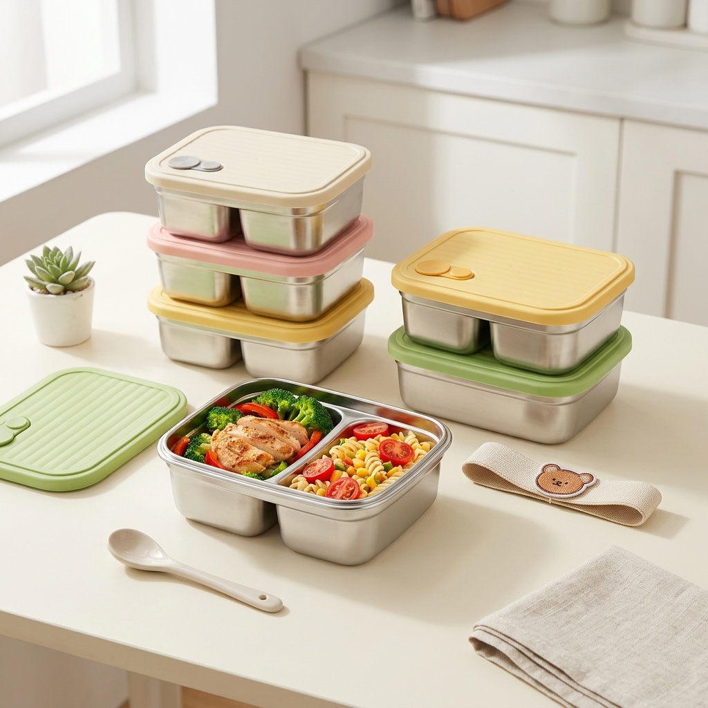 Lonchera Bento de Acero Inoxid - Meal Prep Meal Ideas reseña y precio