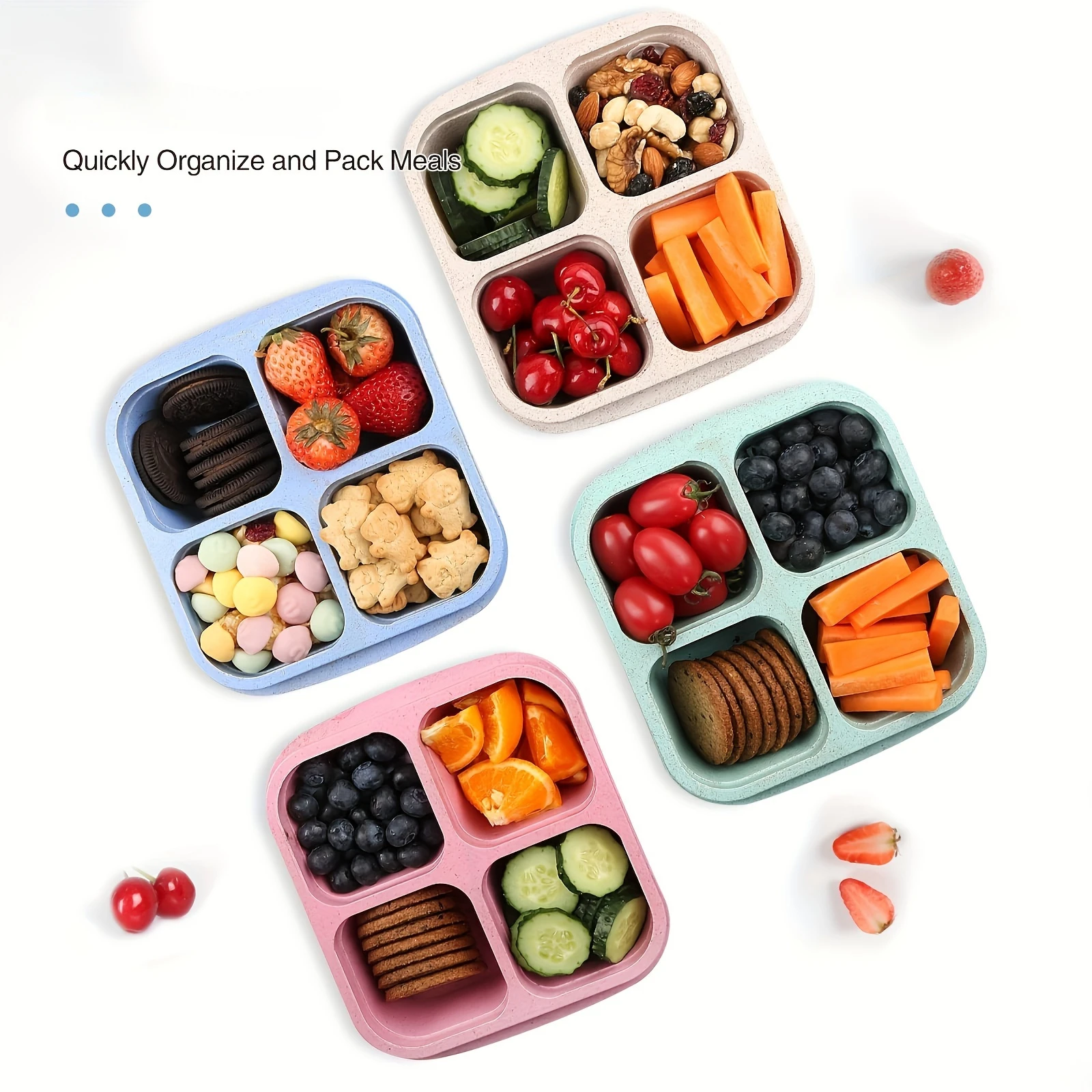 Caja de aperitivos con cuatro  - Meal Prep Kits reseña y precio
