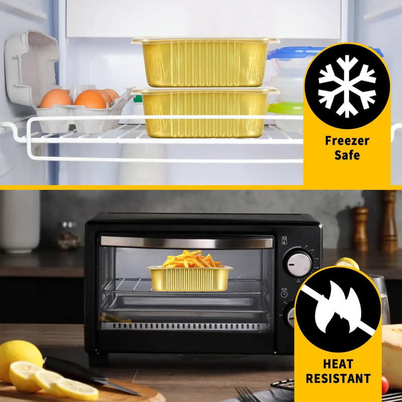 【Sartenes doradas de 20 unidad - Meal Prep Oven Safe Containers reseña y precio