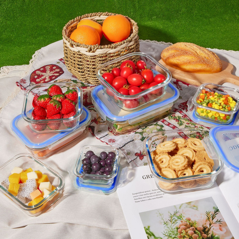 Juego de 8 Recipientes de Vidr - Meal Prep Oven Safe Containers reseña y precio