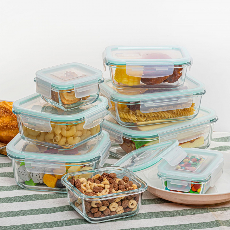 Juego de 8 Recipientes de Vidr - Meal Prep Oven Safe Containers reseña y precio
