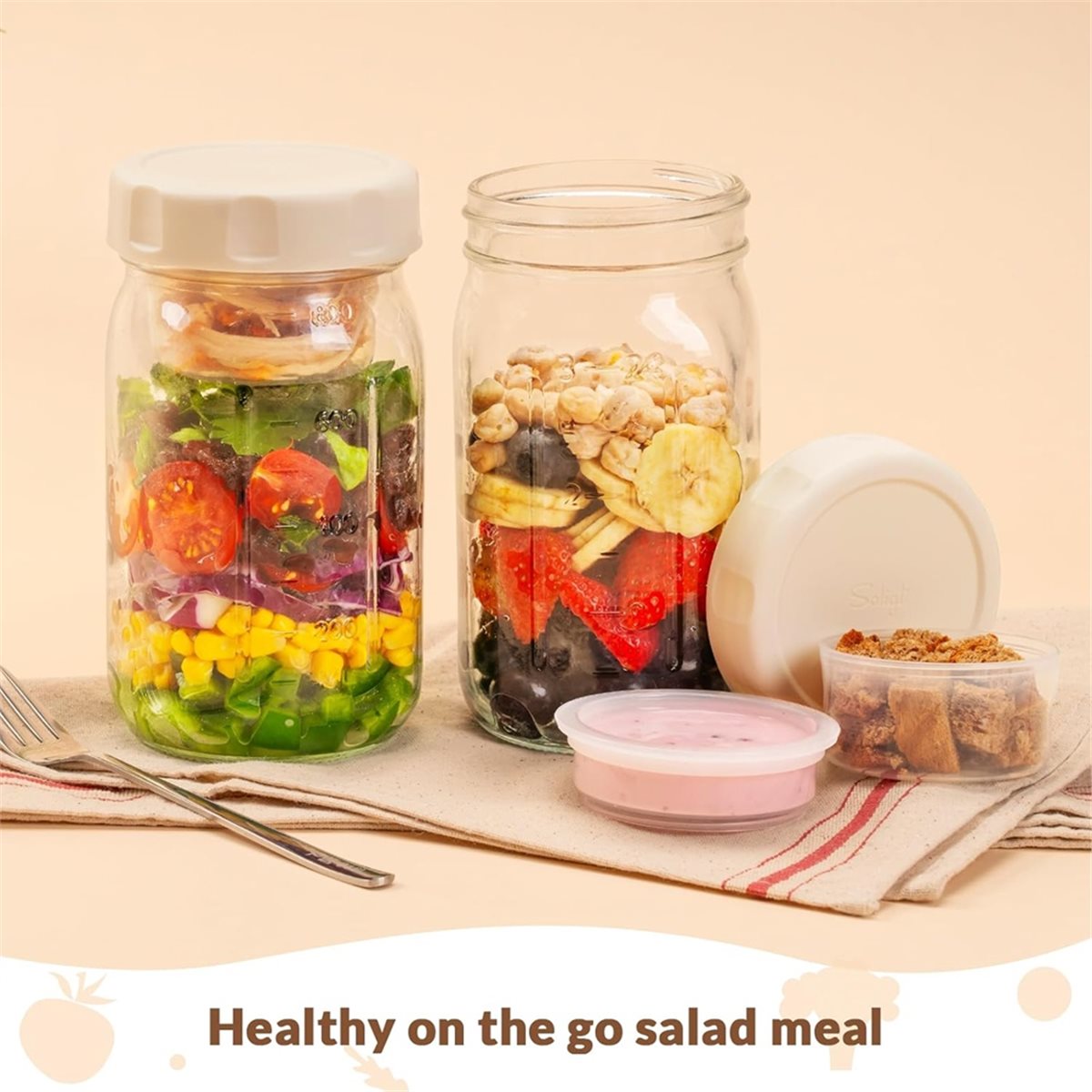 A67T NUEVO Paquete de 4 Frasco - Meal Prep Jars With Lids reseña y precio