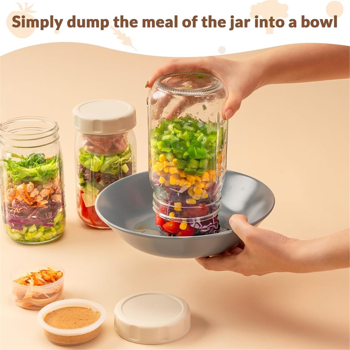 A67T NUEVO Paquete de 4 Frasco - Meal Prep Jars With Lids reseña y precio
