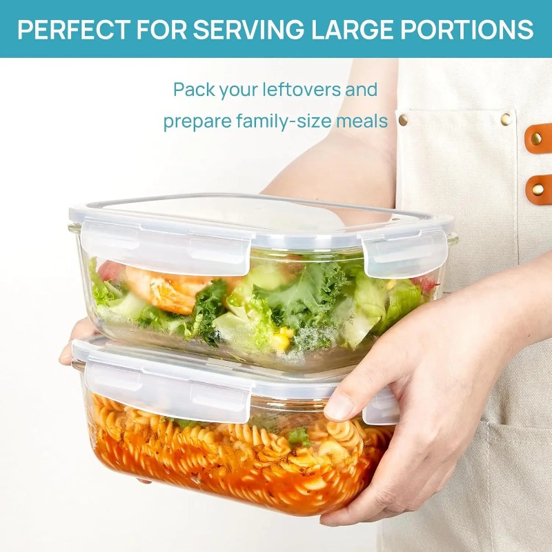 Juego de recipientes de vidrio - Meal Prep Oven Safe Containers reseña y precio