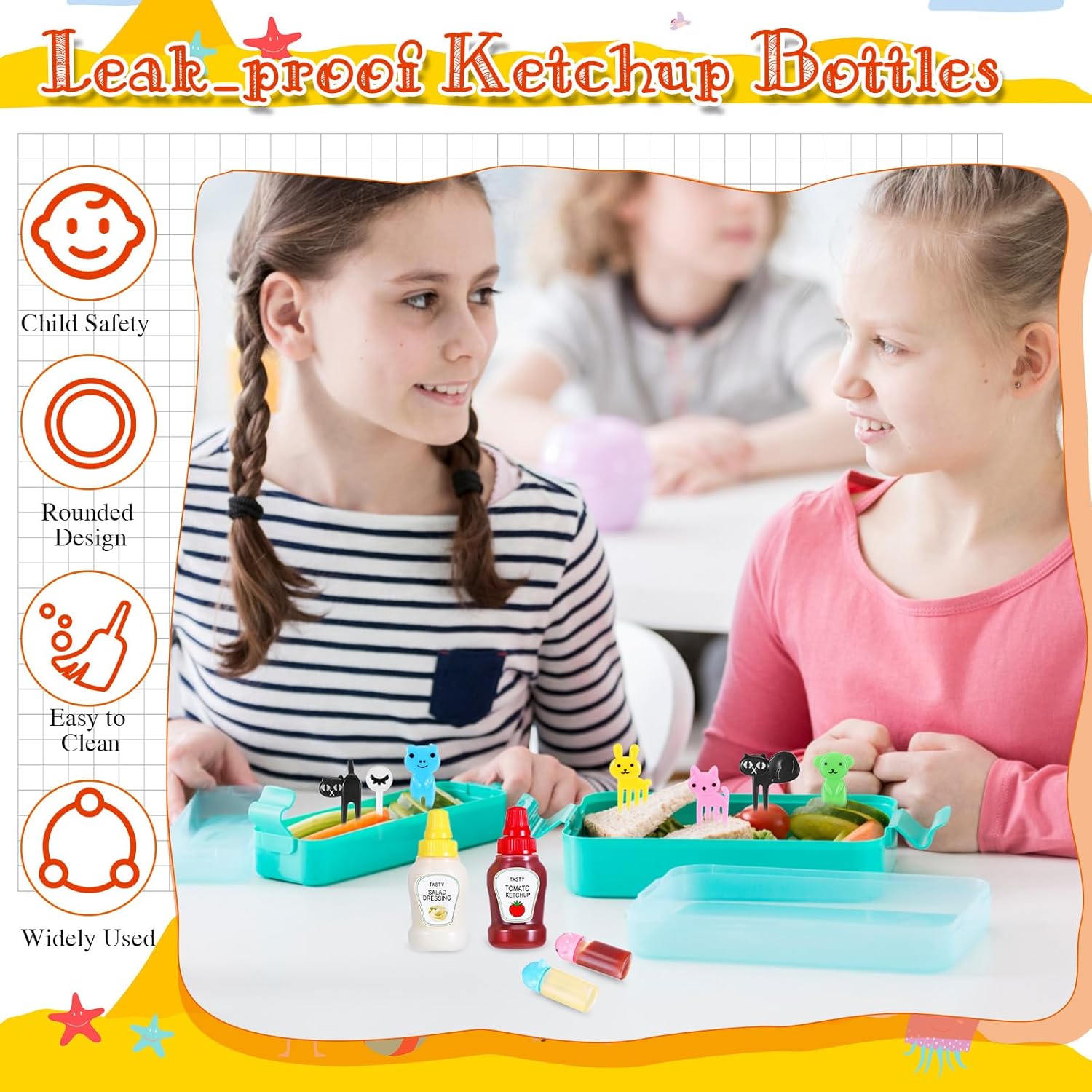 Fiambrera Bento para niños, ac - Sauce Squeeze Bottle reseña y precio