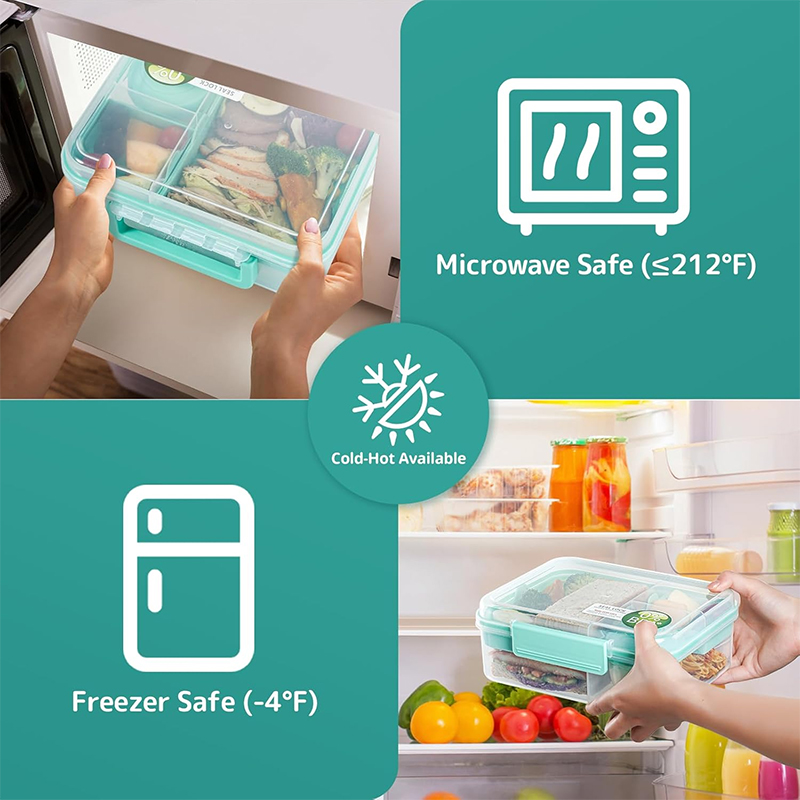 Lonchera Bento de 4 Compartime - Meal Prep Meal Ideas reseña y precio