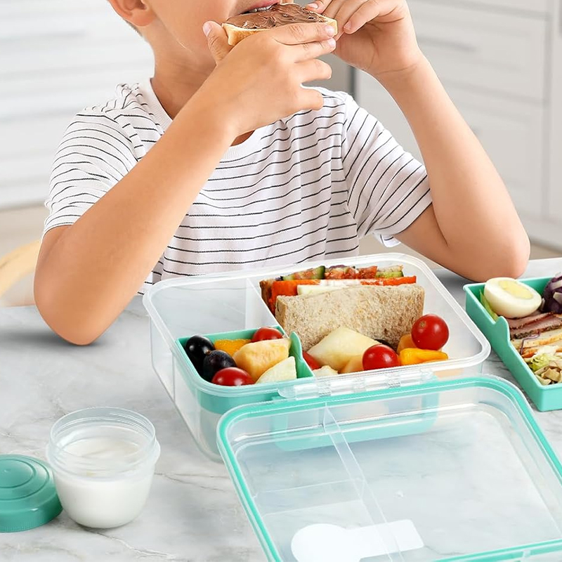 Lonchera Bento de 4 Compartime - Meal Prep Meal Ideas reseña y precio