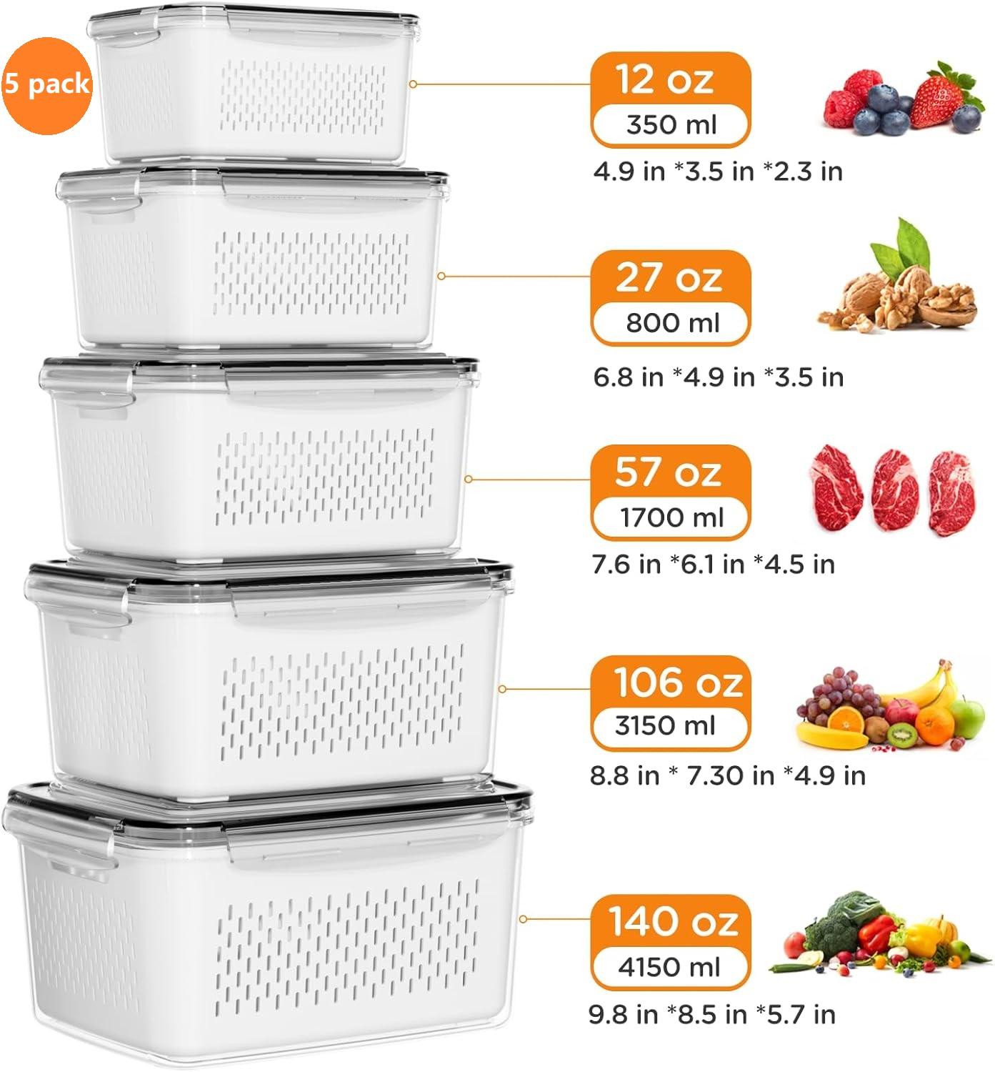Juego de recipientes hermético - Meal Prep Oven Safe Containers reseña y precio