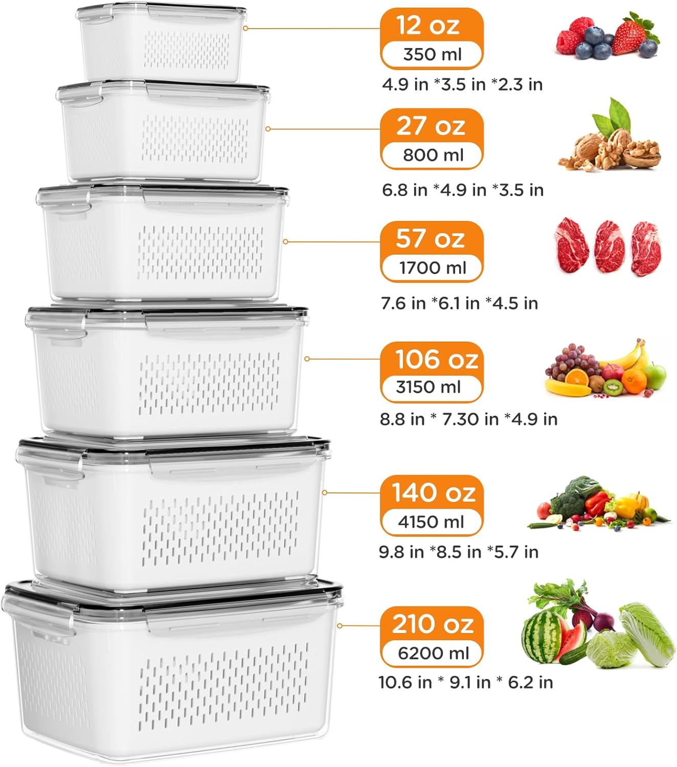 Juego de recipientes hermético - Meal Prep Oven Safe Containers reseña y precio