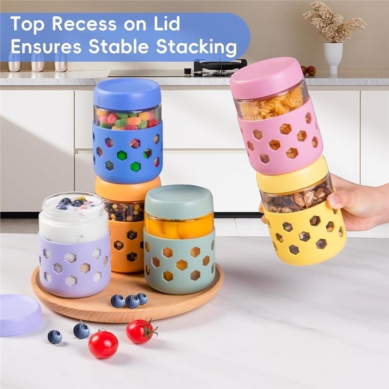 AB66-1Set Frascos para Avena N - Meal Prep Jars With Lids reseña y precio