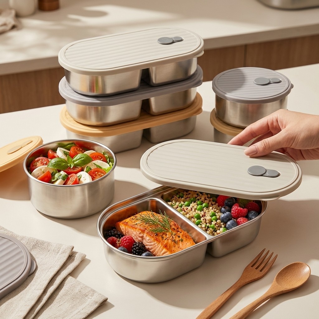 Lonchera de Acero Inoxidable 3 - Meal Prep Meal Ideas reseña y precio