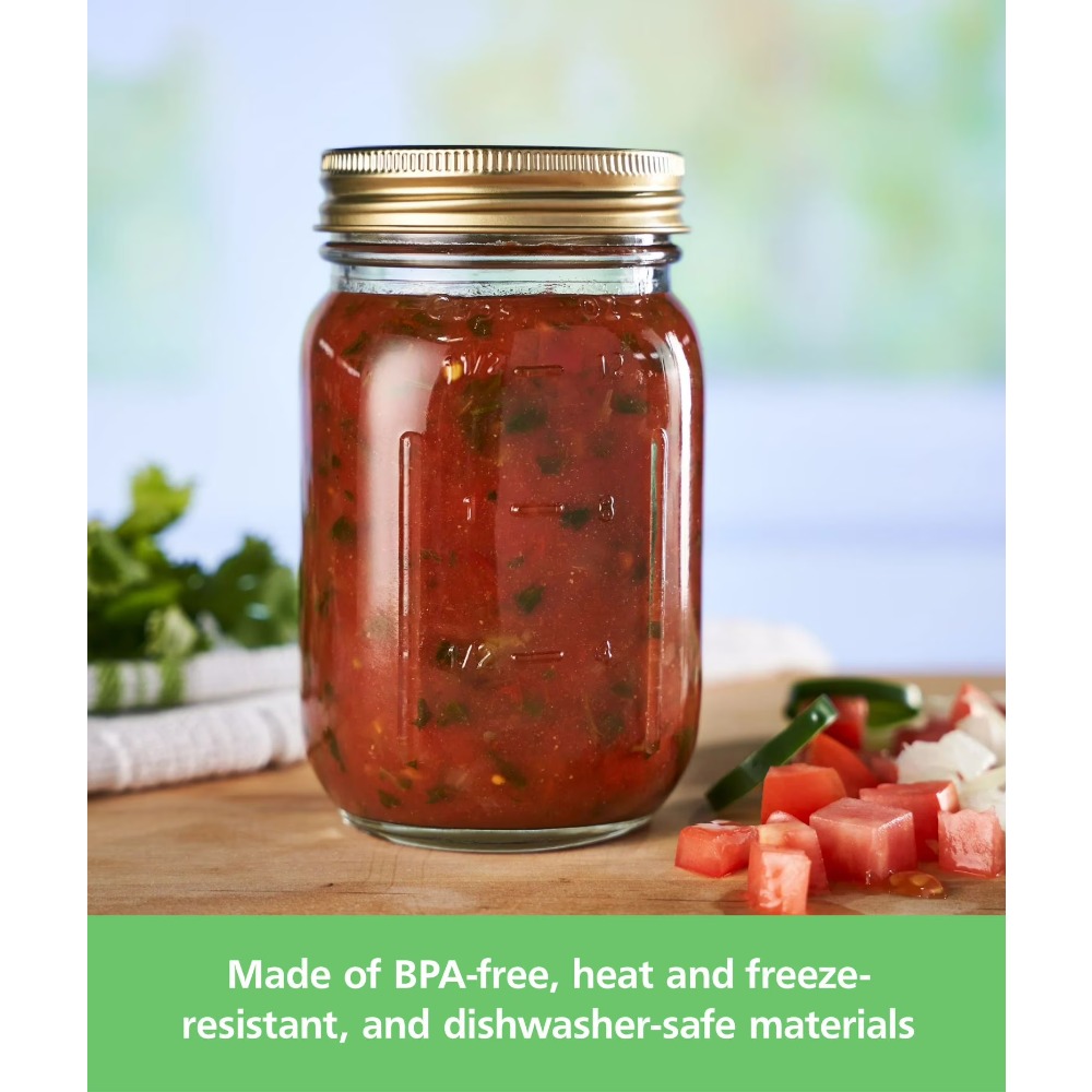 Frascos Mason de 16 oz, Frasco - Meal Prep Jars With Lids reseña y precio