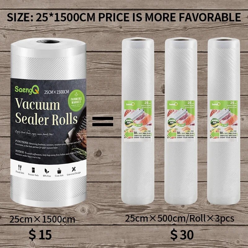 SaengQ-bolsa selladora al vací - Meal Prep Vacuum Seal Containers reseña y precio