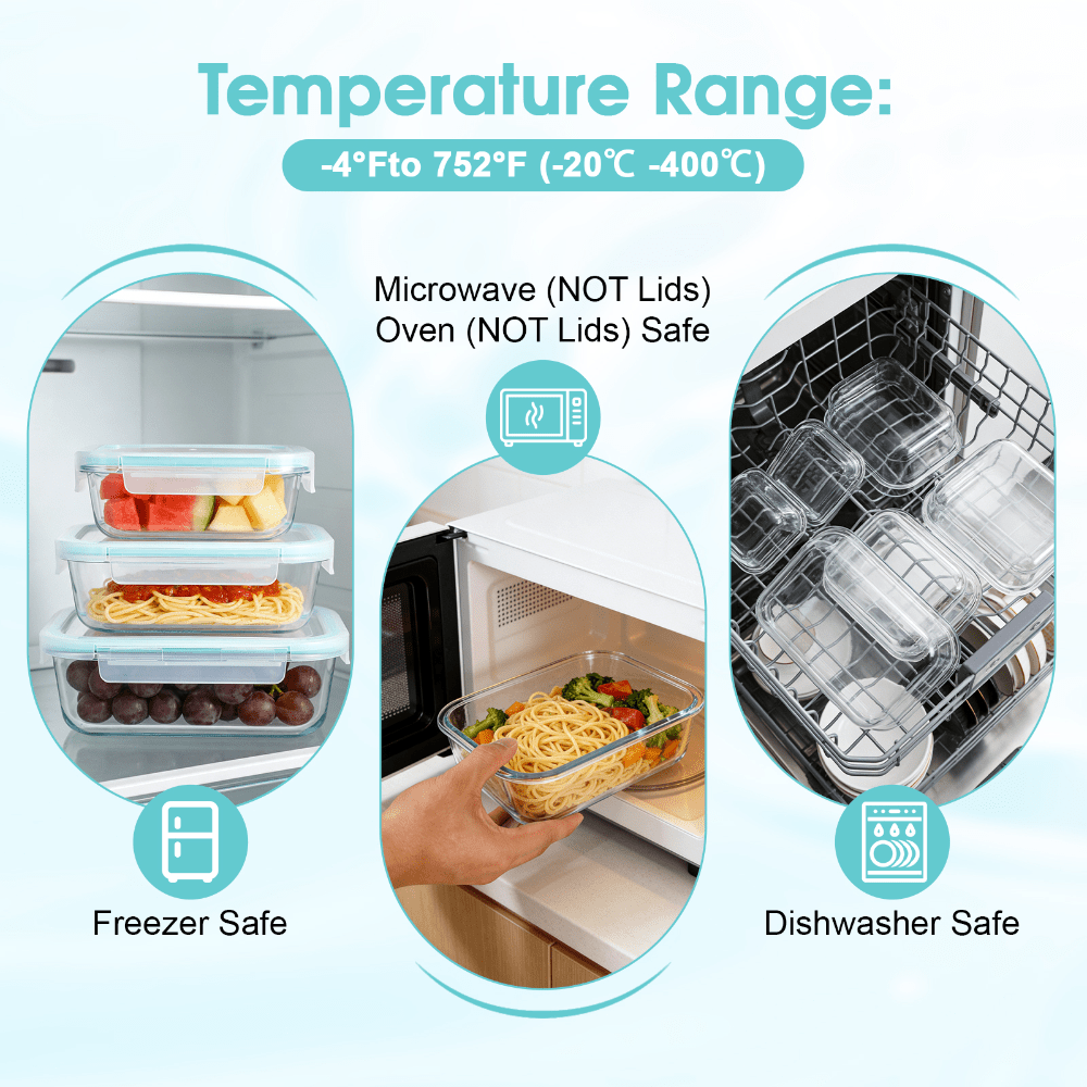 Juego de 24 Recipientes de Vid - Meal Prep Oven Safe Containers reseña y precio