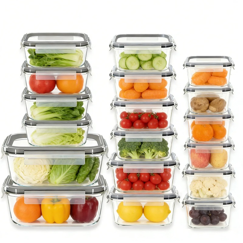 Juego de 18 recipientes de vid - Meal Prep Kits reseña y precio