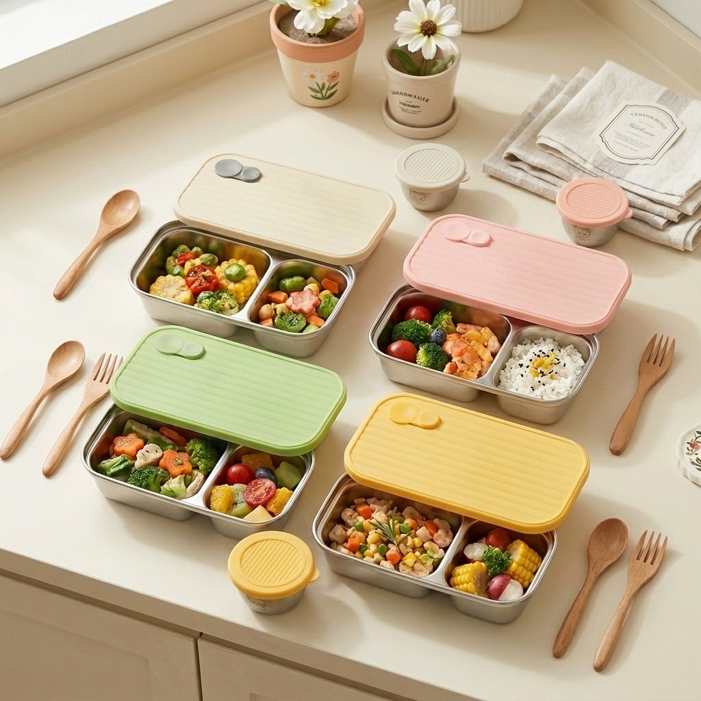 Lonchera Bento de Acero Inoxid - Meal Prep Meal Ideas reseña y precio